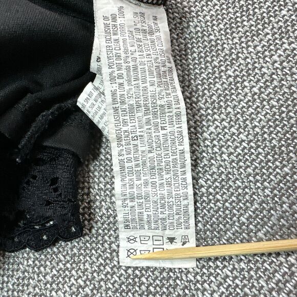 Black Lace Corset Bust Mini Dress Medium‎ Coquette Y2K Lingerie Style Slip - Picture 8 of 12